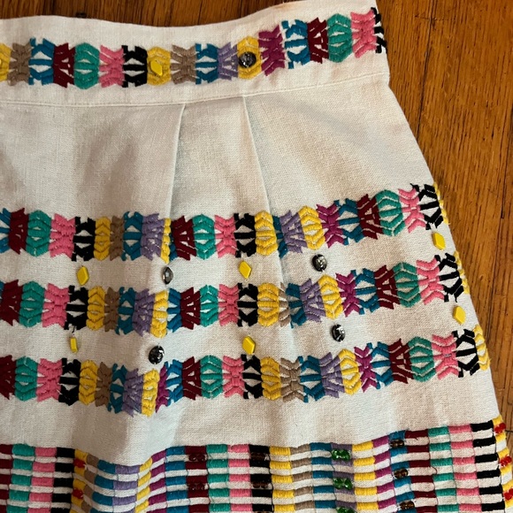 Anthropologie Akemi + Kin Embroidered Detail Skirt - Picture 1 of 5